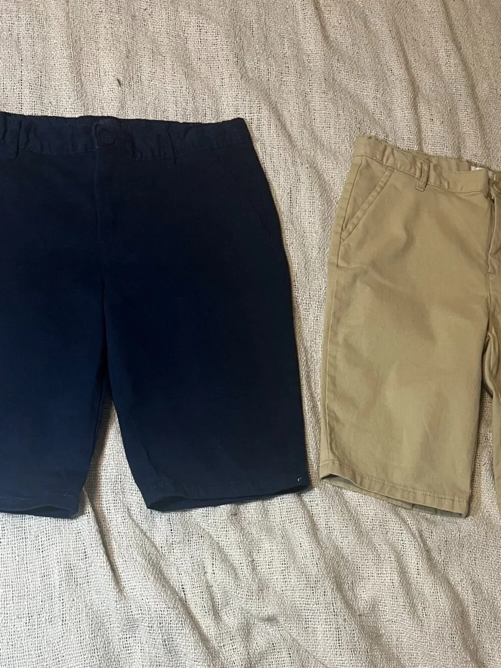 The Children's Place Uniform Shorts Lot of 2 Size 14 Navy & Khaki